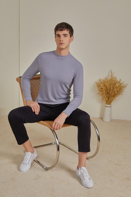 皮尔卡丹燕麦蛋白男女半高领打底衫 商品图7