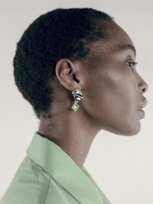 北京仓｜Wouters Hendrix-Marbled&Peridot-大理石 橄榄石 耳环［比利时设计师］ 商品图0