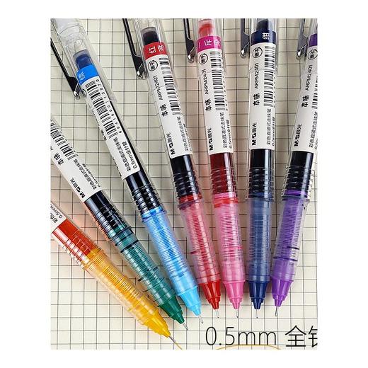 晨光本味直液式ARPM2401彩色走珠笔单支速干大容量复古色0.5学生用做笔记手账专用水笔简约签字笔 商品图5