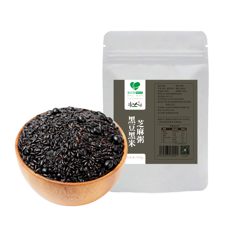 千户土家 黑豆芝麻黑米粥 700g