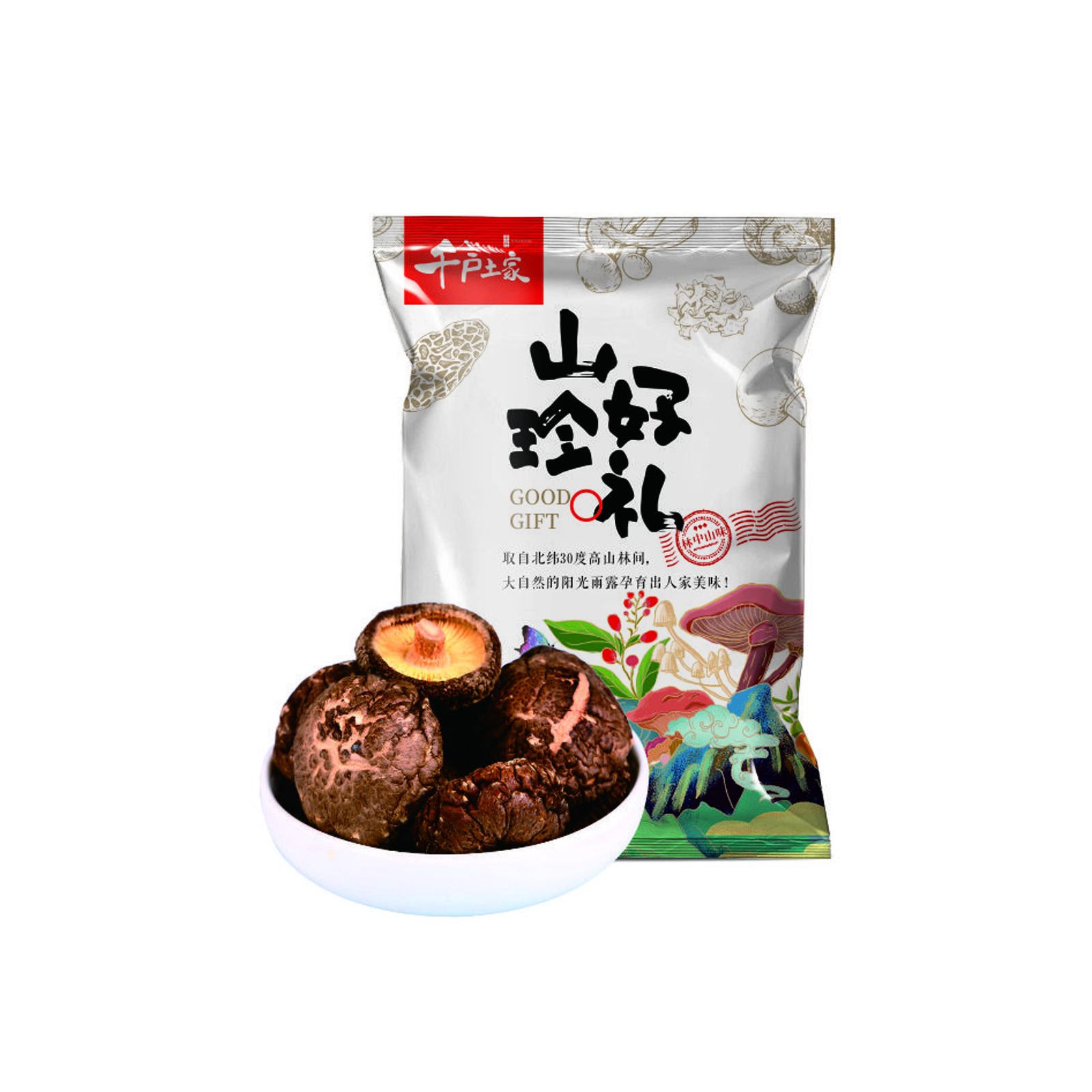 千户土家 干香菇 250g