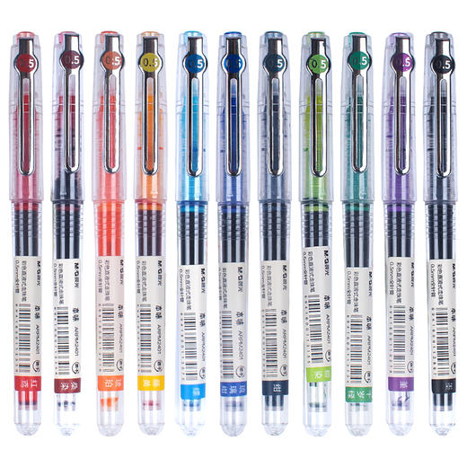 晨光本味直液式ARPM2401彩色走珠笔单支速干大容量复古色0.5学生用做笔记手账专用水笔简约签字笔 商品图0