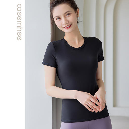 卡益裸感瑜伽服短袖KL01123D 电商款 商品图3