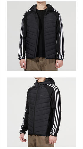 adidas阿迪达斯男子运动休闲连帽保暖羽绒服外套H45248