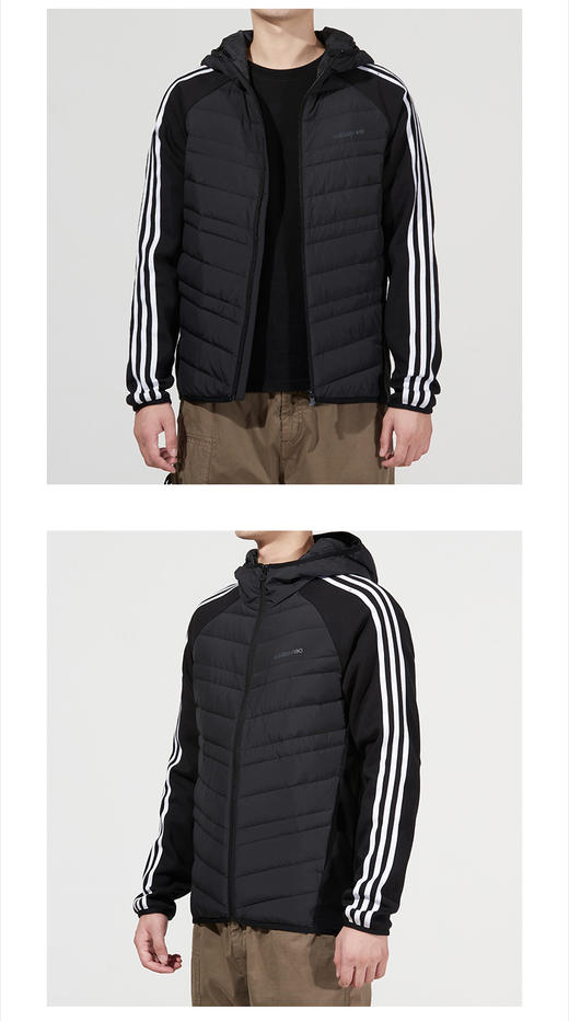 adidas阿迪达斯男子运动休闲连帽保暖羽绒服外套H45248 商品图0