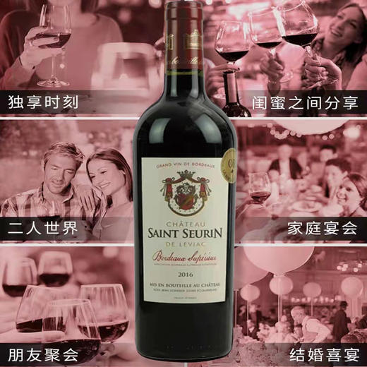 【吉普特、JMVB金奖 精选30年以上老藤】圣朗古堡超ji波尔多干红葡萄酒 750ml/1瓶装 法国原装原瓶进口 香气复杂 酒体强劲 商品图2