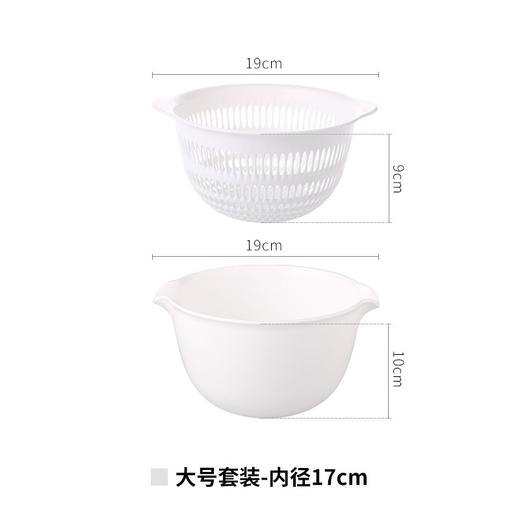 日本进口inomata沥水篮子家用水果蔬菜沥水筛洗菜淘米漏盆 商品图1