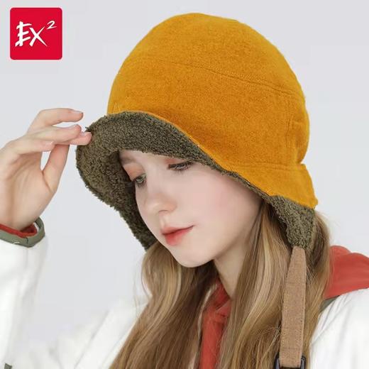 EX2伊海诗户外帽子男女秋冬保暖纯羊毛护耳飞行员帽东北雷锋帽潮368130 商品图4