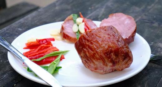 森林跑山猪大火腿，鲜肉制作，含95的猪精肉，古法大熏大火腿 500g  2根普通装/4根礼盒装 商品图6