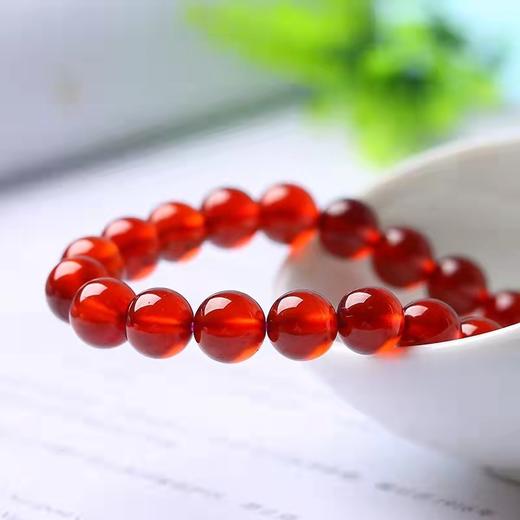 天然水晶7a级橙红石榴石单圈