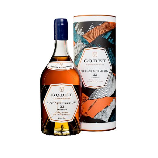 法国高帝干邑单一产区白兰地系列  洋酒 Godet Cognac Single Cru 15 Years / 22 Years 商品图1