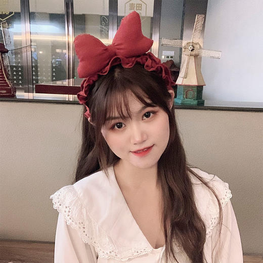 大蝴蝶结洗脸发箍可爱发卡发箍外戴 商品图6