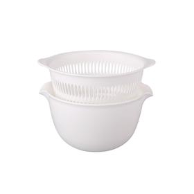 日本进口inomata沥水篮子家用水果蔬菜沥水筛洗菜淘米漏盆