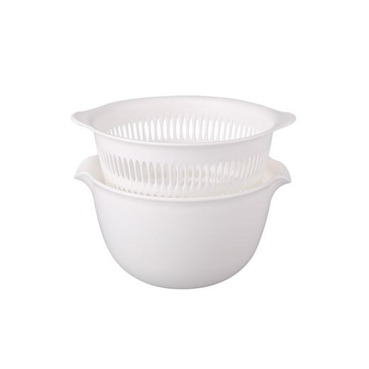 日本进口inomata沥水篮子家用水果蔬菜沥水筛洗菜淘米漏盆 商品图0