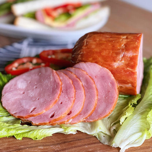 森林跑山猪大火腿，鲜肉制作，含95的猪精肉，古法大熏大火腿 500g  2根普通装/4根礼盒装 商品图5