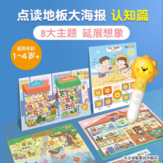 【点读版】点读地板大海报-认知篇8张   0-4岁 商品图0
