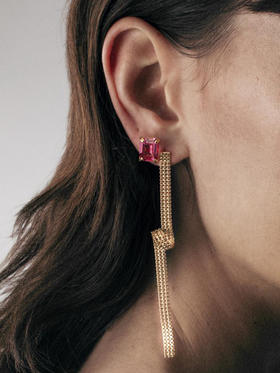 北京仓｜Wouters Hendrix-Long Twisted-扭曲 耳环（金色）［比利时设计师］