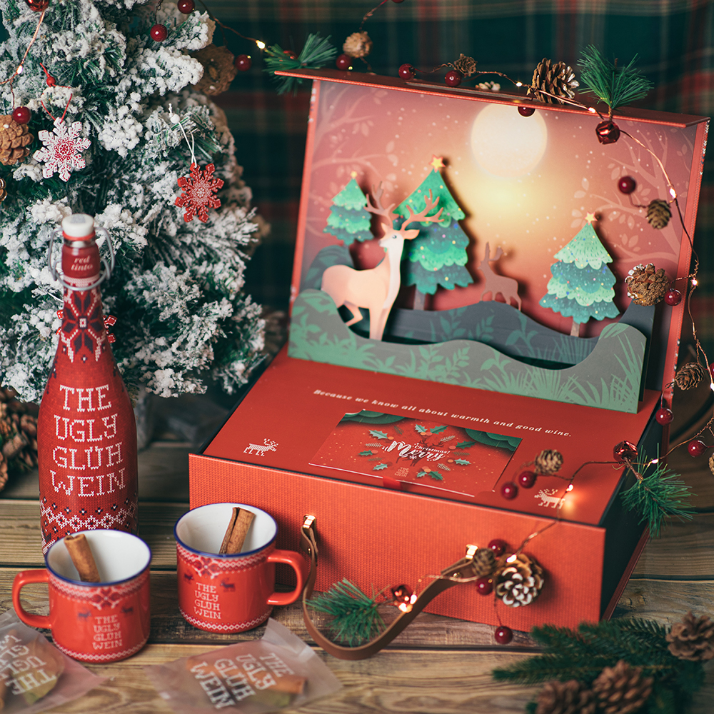 「有颜有品的送礼尖货」小丑派对圣诞热红酒 西班牙原装进口 丹魄葡萄酒酿造 全称工艺不掺水 微波炉加热30秒即可 尽享地道欧洲风味 2023年新版礼盒装 送礼袋+陶瓷杯+开瓶器