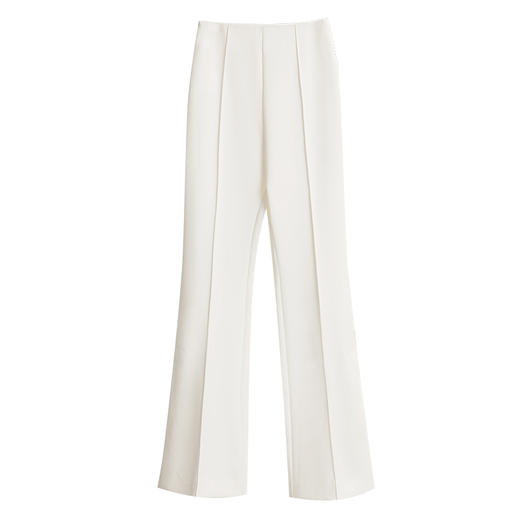 欧芮儿时尚简约开叉喇叭裤女2021冬季新款职业OL高腰休闲裤 商品图3