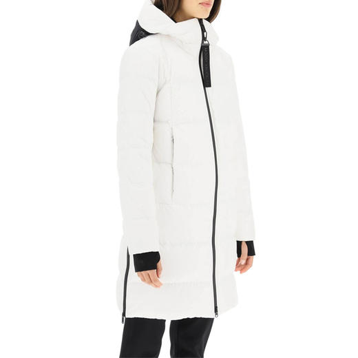 MOOSE KNUCKLES 中长款带帽无毛领 女士羽绒服 白色 M31LJ140 891 商品图2