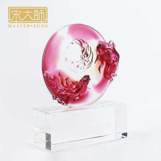 宋韶光新款 圆满 喜聚双全 古法琉璃摆件商务工艺礼品 商品图2