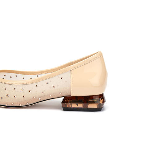 IUIU SECOND 春秋款网纱水钻方头浅口单鞋 商品图3