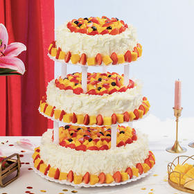 【派对推荐】步步高升-宴会、婚礼、庆功、庆典蛋糕，可选15磅/30磅（北京幸福西饼蛋糕）