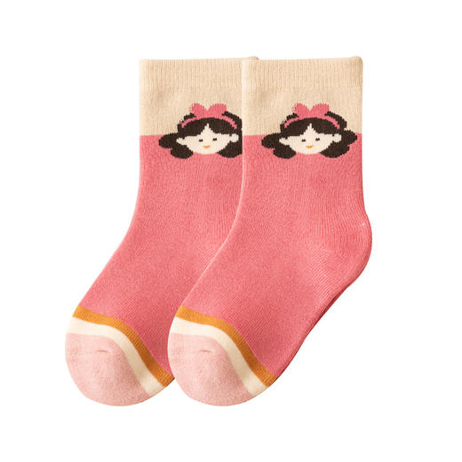 【5双装 加厚毛圈 舒适保暖】儿童毛圈袜加绒加厚保暖女童棉袜 卡通舒适精梳棉中大童儿童袜子 商品图4