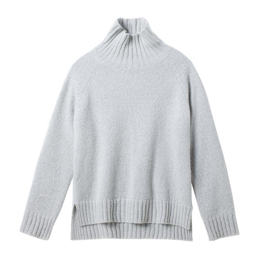 女士2021年收藏级新款拉毛纯山羊绒单股平纹高领套头衫 商品图4