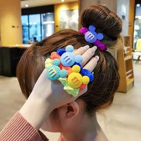 【两只装】韩国东大门新款发饰 荧光糖果色米奇发圈卡通丸子头绳