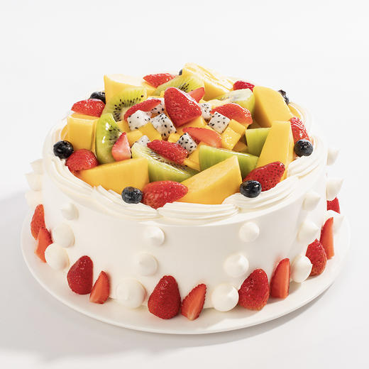 【热销50w+】浪漫果纷蛋糕，5种新鲜水果x绵软蛋糕胚（登封幸福西饼蛋糕） 商品图0
