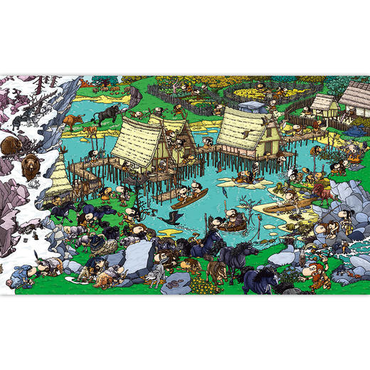 长长的小百科：原始时代 呈现194种原始时代的动物、植物和工具 让孩子在游戏中学习历史知识 科普百科 书籍 商品图2