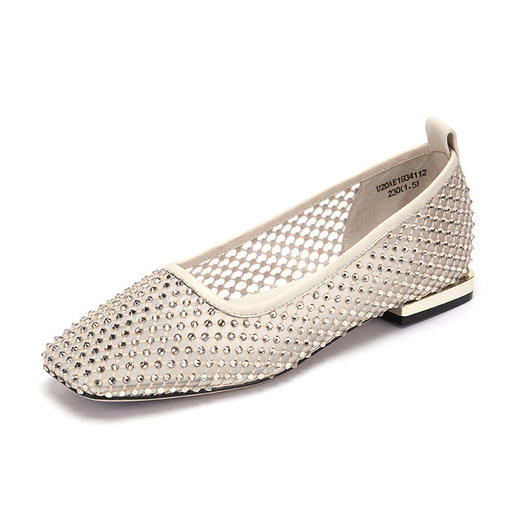 IUIU SECOND 春夏网纱烫钻方头浅口单鞋 商品图0