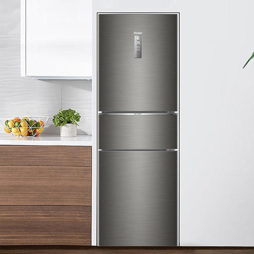 海尔冰箱三开门253升变频风冷无霜家用电冰箱BCD-253WDPDU1干湿分储/一级能效 匠心工艺 深空灰拉丝外观 商品图2