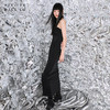 【Adela】 光泽黑开叉抹胸长礼服/0000034 商品缩略图2