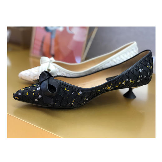 IUIU SECOND 春夏鱼皮蝴蝶结浅口单鞋 商品图2