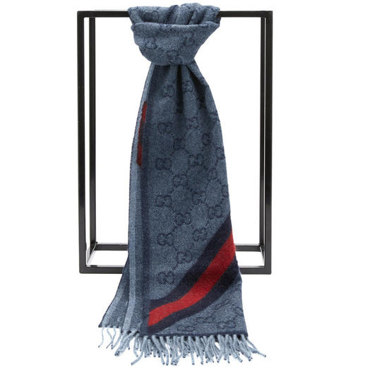 GUCCI 古驰 Gucci围巾 男女通用款羊毛双G时尚长款围巾 570603 3GB18 4068 商品图4