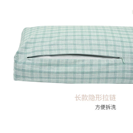 清新格纹苦荞长方枕保护颈椎睡眠枕 商品图3