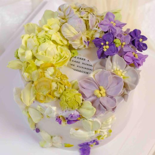 【繁花似锦】奶油霜裱花｜淡色油画、自然系韩式裱花（默认火芒夹心） 商品图3