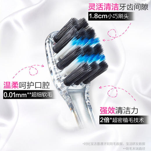 佳洁士天鹅绒黑茶护龈牙刷两支优惠装（计价单位：件）混色（BJ） 商品图2