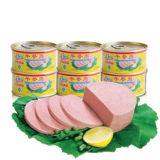古龙食品午餐肉罐头户外方便即食宿舍猪肉火腿香肠熟食年货190g*6 商品图4