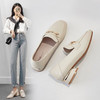ZHR2022春季新款百搭单鞋粗跟英伦小皮鞋一脚蹬乐福鞋女 商品缩略图2