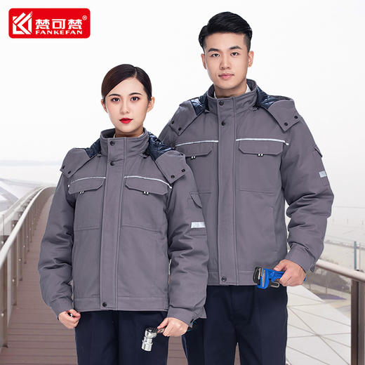 冬季工作服棉服加厚工程防寒劳保服工人工厂车间汽修工装保暖棉衣 商品图2