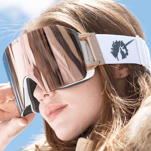 YNIQ - Nine - White Rose Gold - 配件 - 护目镜 - 白色/玫瑰金/粉镜 商品图4