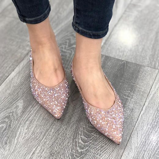 IUIU SECOND 经典款水钻尖头平底浅口单鞋 U21AE13681 商品图4