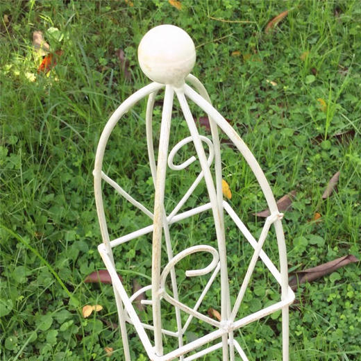 美式乡村风格复古做旧铁艺锥形爬藤架 商品图3