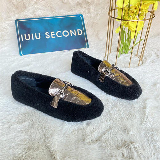 IUIU SECOND 秋冬羊毛皮深口毛毛鞋 商品图1