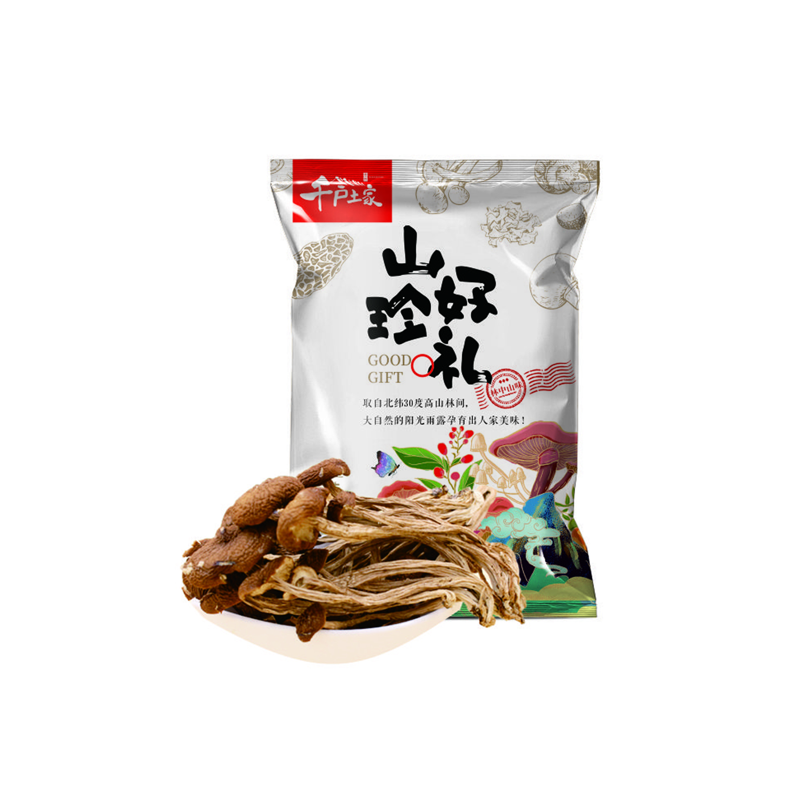 千户土家 干茶树菇 200g