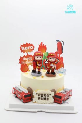 消防员车车蛋糕