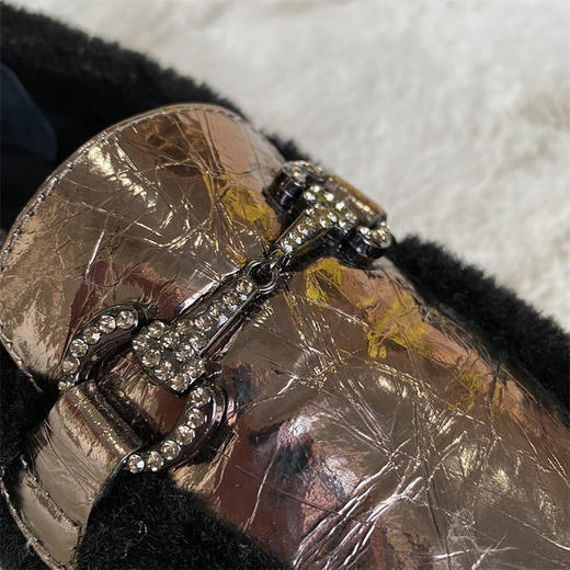 IUIU SECOND 秋冬羊毛皮深口毛毛鞋 商品图2